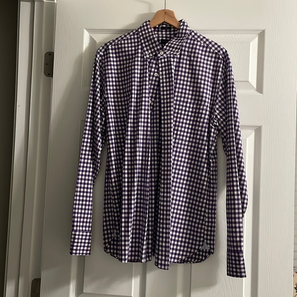 Mens J Crew slim fit gingham shirt